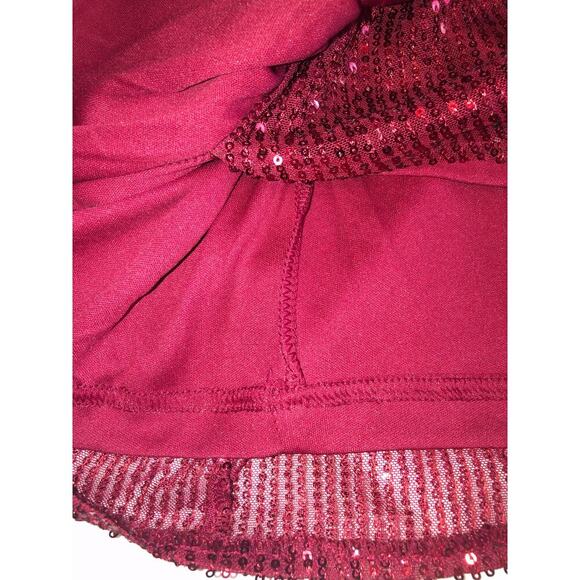 Red Sparkle Dress Size S Sequined Swifty Party Cocktail Disco Mini Taylor Swift - Picture 7 of 7